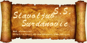 Slavoljub Surdanović vizit kartica